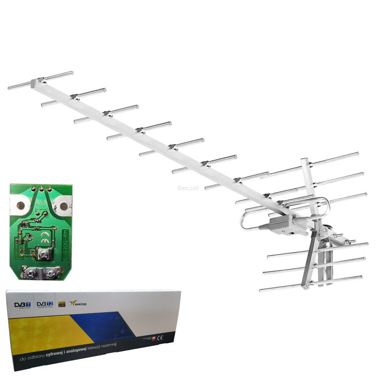 Antena Yagi 16 el. ze wzmacniaczem na tył (zaciski) KARTON