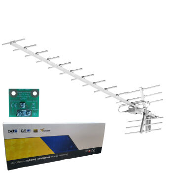 Antena Yagi 19 el. z symetryzatorem na tył (zaciski) KARTON