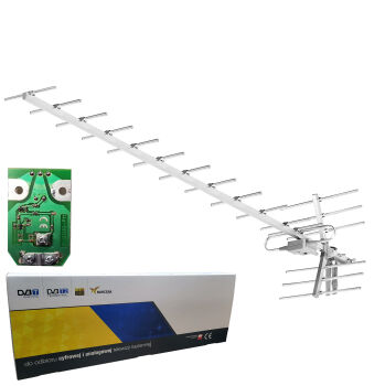 Antena Yagi 19 el. ze wzmacniaczem na tył (zaciski) KARTON
