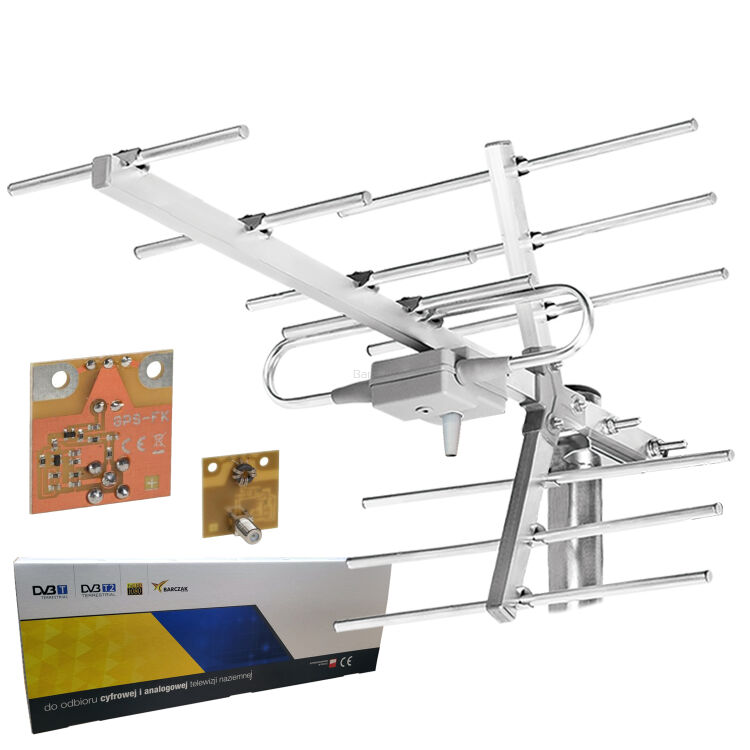 Antena Yagi 11 el. ze wzmacniaczem na F KARTON
