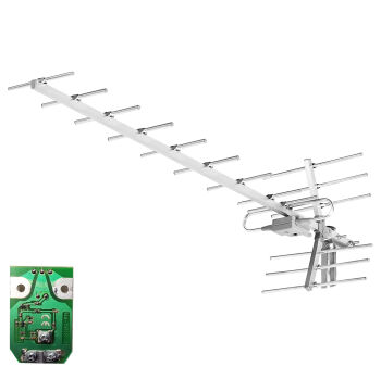 Antena Yagi 16 elementów ze wzmacniaczem na tył (zaciski)